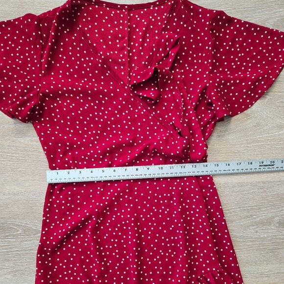 Relipop Summer Women Short Sleeve V Neck Wrap Dress Small Polka Dot Size Small - Picture 14 of 17